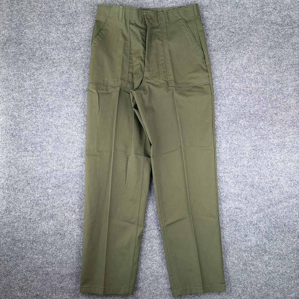 VTG 80s US Military OG-507 Utility Pants Mens 34x33 FITS 32x34 Green Fatigue 107